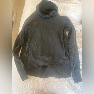 Lululemon Gray sweatshirt with sleeve holes, kangaroo pocket